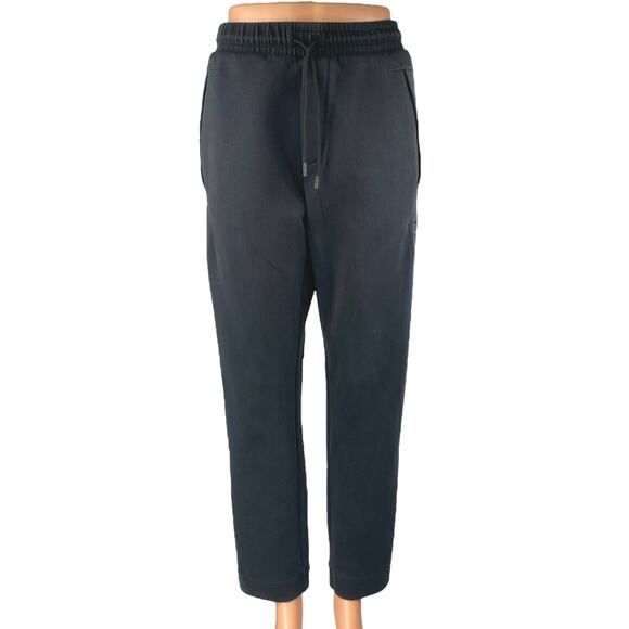 BOSS Hugo Boss Women's Black High Waisted Straight Drawstring Sweat Pants Size L - Picture 1 of 7